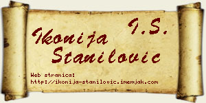 Ikonija Stanilović vizit kartica